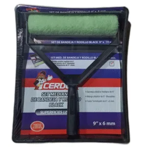 SET BAND/RODILLO 9"x 6mm NEGRA - CERDEX