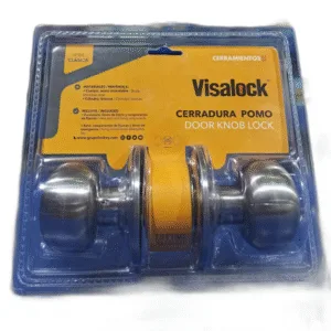 CERRADURA POMO MOD.626 P/BAÑO ACERO INOX. (BLISTER) ## 91002311 ##VISALOCK
