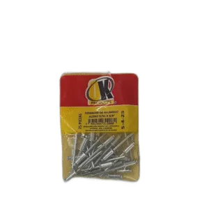 REMACHE DE ALUMINIO ACERO 5/32" x 3/8" (25 PZAS) ## 5-4-25 ## OK