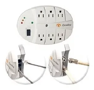 PROTECTOR MULTITOMA C/CONECTOR COAXIAL #GSM-MT120C# 120V - EXCELINE (NP)