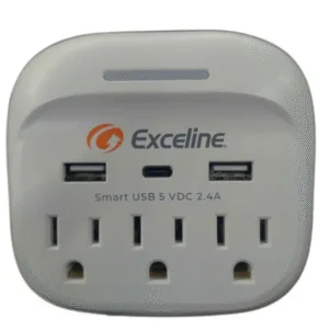 MULTITOMA C/PUERTOS USB A Y C #GMT-3R3U# EXCELINE