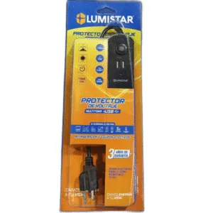 PROTECTOR REGLETA C/PUERTO USB DOBLE #PTV012# 120V LUMISTAR (NP)