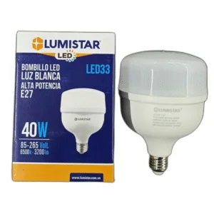 BOMBILLO LED ALTA POTENCIA LUMISTAR # LED33 # 40W E27 6500K