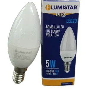BOMBILLO LED LUMISTAR # LED20 # 5W E14 6500K