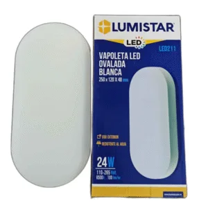 VAPOLETA LED OVALADA BLANCA LUMISTAR ## LED211 ## 24W 6500K 110-265V