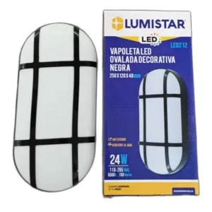 VAPOLETA LED OVALADA NEGRA LUMISTAR ## LED212 ## 24W 6500K 110-265V