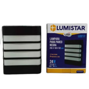 LAMPARA LED P/PARED EXTERIOR NEGRA LUMISTAR ## LED217 ## 24W