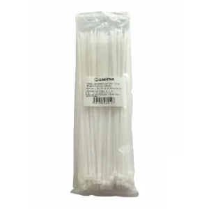 CORREAS DE AMARRE (T-RAP) 4 1/2" x 1.9mm BLANCO (100 PZAS) ## TIR03 ## LUMISTAR