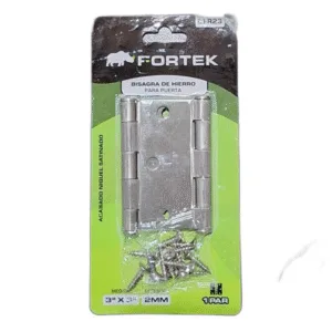 BISAGRA P/PUERTA 3" C/TORNILLOS NIQUEL SATINADO ## CER23 ## FORTEK