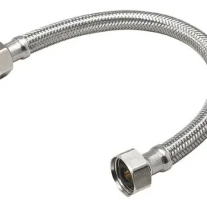 CANILLA 1/2" x 1/2" x 40cm CÓNICA INOXIDABLE (LAVAMANOS)  ## BM-MA1/2 ##