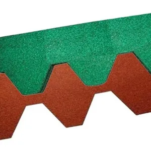 TEJAS ASFALTICAS HEXAGONALES ROJAS ( 21 PIEZAS - 3m2) BITUPLAST