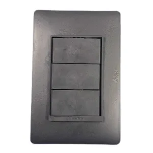 LUZICA INTERRUPTOR TRIPLE TRES VIAS NEGRO ## PU1301N ## BTICINO