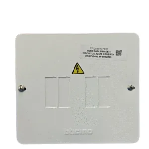 TIVEN TABLERO DE 4 CIRCUITOS BIFASICO ALUM S/PUERTA ## BTV244E ## BTICINO