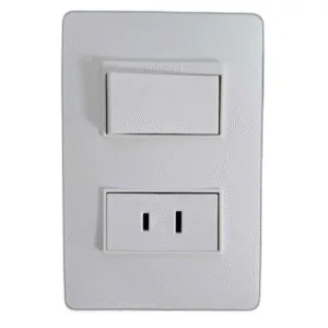 LUZICA INTERRUPTOR 1 VIA+TOMA AMERICANA ## PU1224 ## BTICINO