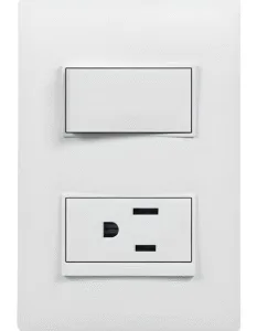 LUZICA INTERRUPTOR DE 1 VIA+TOMA AMERICANA 2P+T ## PU1231 ## BTICINO