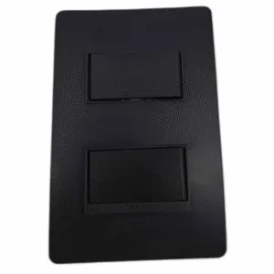 LUZICA INTERRUPTOR DOBLE UNIPOLAR NEGRO ## PU1200N ## BTICINO