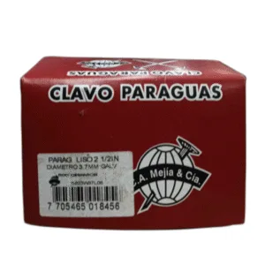 CLAVO 2 1/2" x 3,7MM P/ZINC CAJA 500g - MEJIA