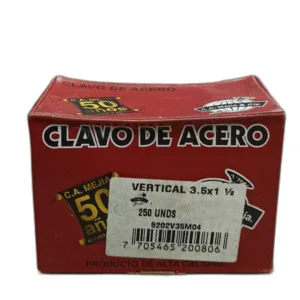 CLAVO 1 1/2" x 3,5MM ACERO RANURADO CAJA A GRANEL (250 UNID) - MEJIA