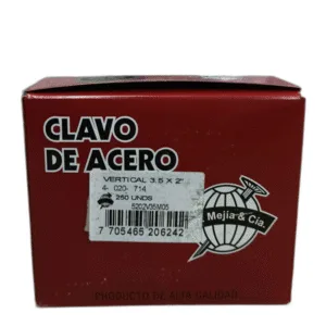 CLAVO 2" x 3,5MM ACERO RANURADO CAJA A GRANEL (250 UNID) - MEJIA