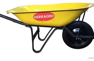 CARRETILLA C/CAUCHO ANTIPINCHAZO 75L AMARILLA ## T1217300020 ## HERRAGRO
