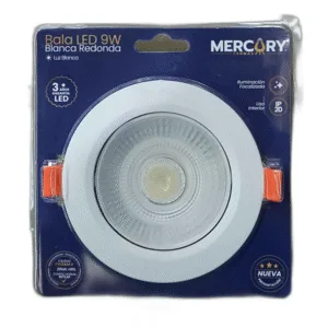 LAMPARA SPOT (BALA LED) P/EMPOTRAR RED LUZ BLANCA MERCURY  ## IPL137 ## MERCURY 9W 6500K