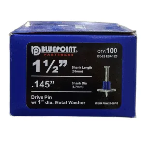 CLAVO PERFORADOR 1-1/2" (38mm) C/ARANDELA (100 UNID) ## PDW25-38F10 ## BLUEPOINT