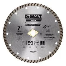 DISCO DIAMANTADO CONTINUO 7" X 5/8" CORTES HUMEDOS ## DW4791 ## DEWALT