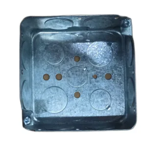 CAJETIN DOBLE ELECTRICIDAD 4" x 4" - 3/4" METALICO