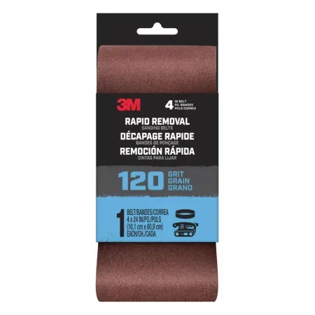 LIJA DE BANDA 4″ x 24″ GRANO 120 ## 737-5918 ## 3M